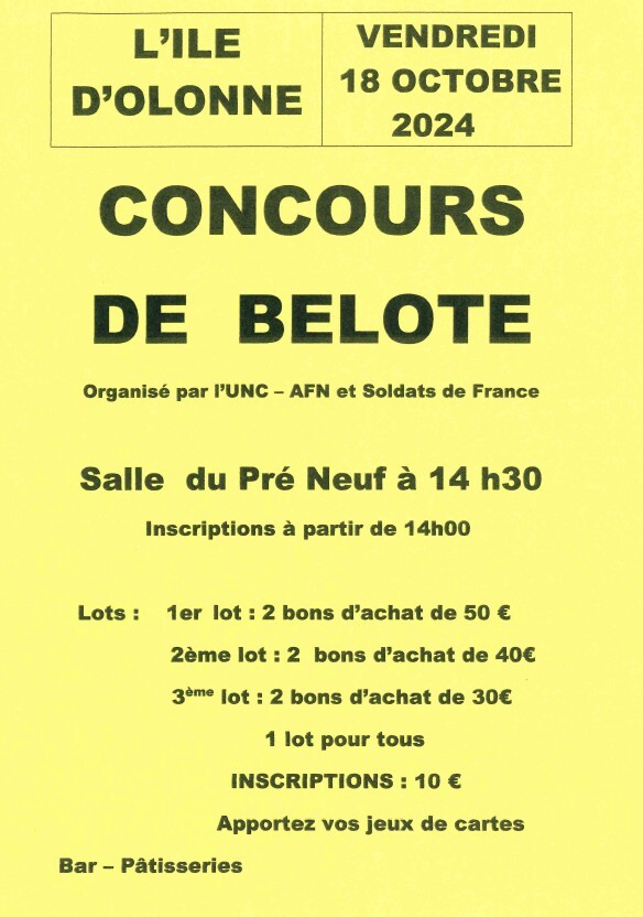 Concours de Belote 18.10