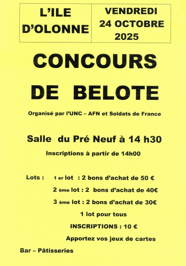 Concours de Belote 24102025