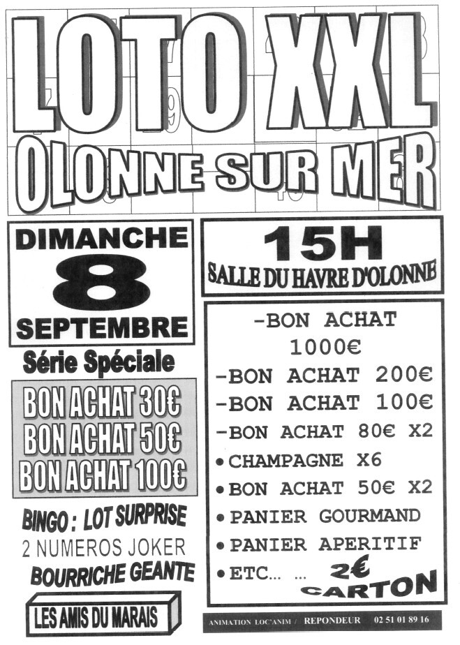 lOTO 8 SEPTEMBRE