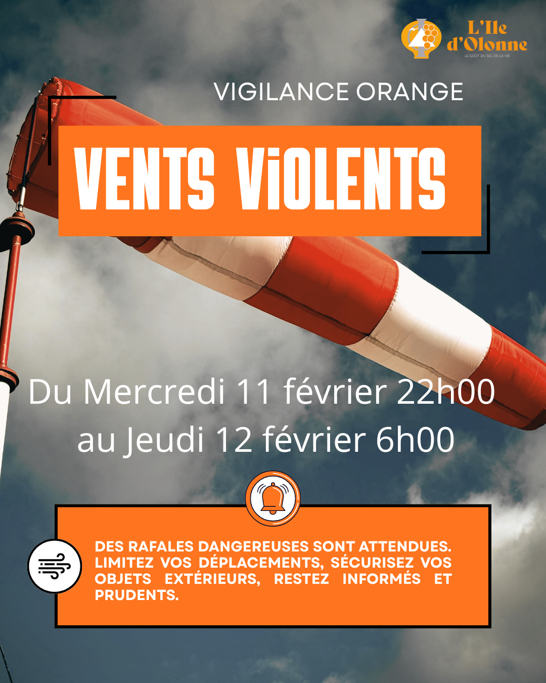 Post Instagram Information Prévention Alerte Vent violent Photo Rouge (1)