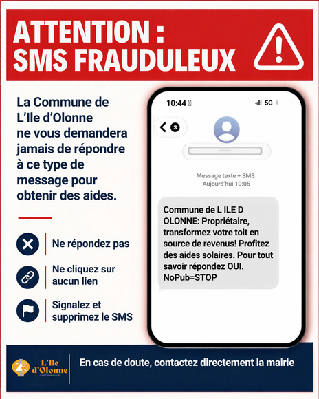 Alerte SMS frauduleux