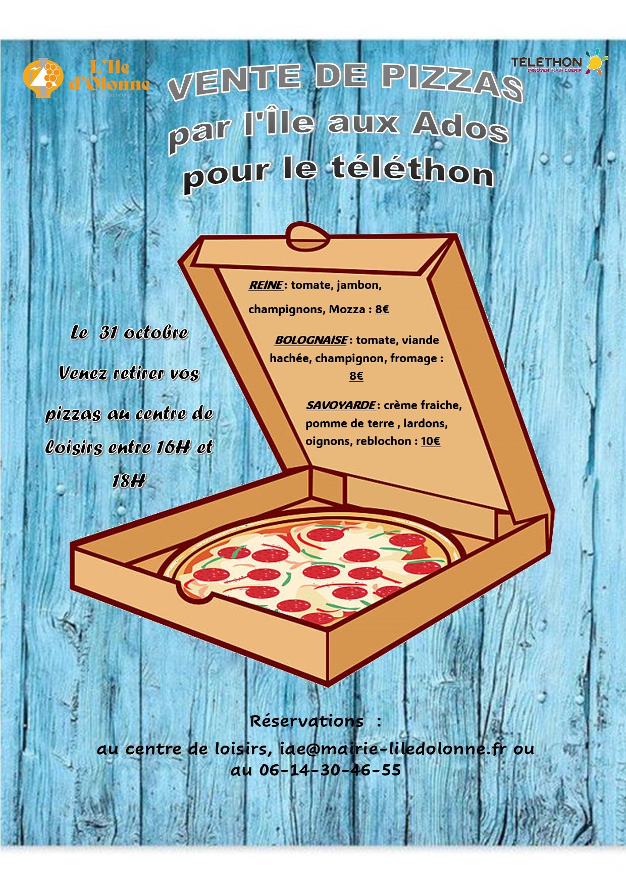 Vente de pizzas affiche